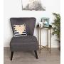 Kate and Laurel Celia Round Metal Foldable Tray Accent Table, Gray with Gold Base