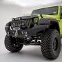 Restyling Factory -Full Width Front Bumper With Fog Lights Hole and Winch Plate Built In -Textured Black for 07-18 Wrangler JK Restyling Factory -Full Width Front Bumper With Fog Lights Hole and Winch Plate Built In -Textured Black for 07-18 Wrangler JK