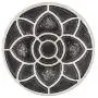 Bezelry 12 Pieces Lotus Blossom Metal Shank Buttons. 20mm (3/4 inch) (Antique Silver)