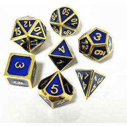 WUXINGMEILI Metal Game Dice Set with Metal Box for Role Playing Game