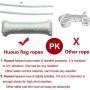 Flagpole Repair Parts Kit - 50 Feet Flag Halyard Rope + 3'' Flag Pole Topper Gold Ball + 4'' Cleat Hook + 4 PCS Flag Clip Hooks + Flagpole Truck Caps for 2'' Top