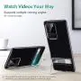 ESR Metal Kickstand Case Compatible with Samsung Galaxy S20 Ultra (6.9-Inch) [Vertical and Horizontal Stand] [Reinforced Drop Protection] [Flexible TPU Case] – Clear