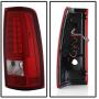 ACANII - For 1999-2006 GMC Sierra 1500 99-02 Chevy Siverado Red LED Tube Tail Lights Lamps