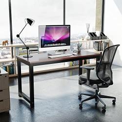 Tribesigns Modern Simple Style Computer Desk PC Laptop Study Table Office Desk Workstation for Home Office, Teak + Black Leg