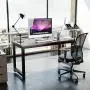 Tribesigns Modern Simple Style Computer Desk PC Laptop Study Table Office Desk Workstation for Home Office, Teak + Black Leg Tribesigns Modern Simple Style Computer Desk PC Laptop Study Table Office Desk Workstation for Home Office, Teak + Black Leg
