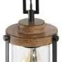 LOG BARN Pendant Lighting for Kitchen Island, Farmhouse Mini Chandelier in Faux Wood Metal with Bubbled Glass Shade, Rustic Ceiling Fixture Hanging for Dining Room, Hallway LOG BARN Pendant Lighting for Kitchen Island, Farmhouse Mini Chandelier in Faux Wood Metal with Bubbled Glass Shade, Rustic Ceiling Fixture Hanging for Dining Room, Hallway