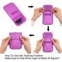 Faraday Bag for Key Fob, Wisdompro RFID Key Fob Protector RF Car Signal Blocking, Anti-Theft Pouch, Anti-Hacking Case Blocker - Purple