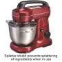 Hamilton Beach Electric Stand Mixer, 4 Quarts, Dough Hook, Flat Beater Attachments, Splash Guard 7 Speeds with Whisk, Red Hamilton Beach Electric Stand Mixer, 4 Quarts, Dough Hook, Flat Beater Attachments, Splash Guard 7 Speeds with Whisk, Red
