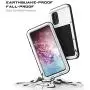 Galaxy Note 10 Plus Case,Bpowe Super Shockproof Silicone Aluminum Metal Armor Tank Heavy Duty Sturdy Protector Cover Hard Case for Samsung Galaxy Note 10 Plus/Galaxy Note 10+ 5G 6.8'' 2019 (White)