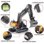 VOLVO RC Excavator Remote Control Excavator 17 Channel 1/16 Scale Digger with 2 Batteries Remote Controlled Construction Car Truck 2.4Ghz Tractor Vehicles Toy with Lights and Sounds for Kids