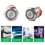 TWTADE 22mm Waterproof Latching Power Metal Push Button Switch 7/8 10A DC12V Stainless Steel Shell (Blue) LED Ring Switch 1NO 1NC with Wire Socket Plug YG-GQ22AF-D-L-B TWTADE 22mm Waterproof Latching Power Metal Push Button Switch 7/8 10A DC12V Stainless Steel Shell (Blue) LED Ring Switch 1NO 1NC with Wire Socket Plug YG-GQ22AF-D-L-B