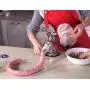 Huanyu Manual Meat Grinder Stainless Steel Hand Meat Sausage Stuffer Manual Meat Grinding Machine Sausage Filler Filling Machine for Pork, Beef Fish Chicken Pepper Mushrooms ect(With ONE SAMLL Enema)