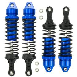 Alloy Front & Rear Shock Absorber Damper Springs Adjustable Compatible with 1/10 Traxxas Slash 4WD 4x4 Spare Part RC Car Replacement Hop-Up,4PCS(Dark Blue)