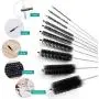 Bottle Cleaning Brushes, 8 Inch Nylon Tube Brush Set, Cleaner for Narrow Neck Bottles Cups with Hook, Set of 10pcs Bottle Cleaning Brushes, 8 Inch Nylon Tube Brush Set, Cleaner for Narrow Neck Bottles Cups with Hook, Set of 10pcs