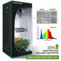 MARS HYDRO Grow Tent Kit Complete TS600W LED Grow Light 2x2ft Full Spectrum Indoor Grow Tent Kit 24''x24''x55'' Hydroponics Grow Tent 1680D Canvas with 4” Ventilation Kit for Grow Setup Kit Grow House