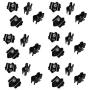Only Hangers Gridwall Joining Clip Connectors for Grid Panels - Pack of 24 - Black Color
