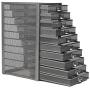 Mind Reader 10CABMESH-SIL Storage Organizer, Heavy Duty Multi-Purpose, Silver 10 Drawer