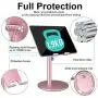 Swhatty Cell Phone Stand, Aluminum iPad Tablet Stand Holder for Desk, Angle Height Adjustable iPhone Stand, Compatible with iPhone iPad Pro, Air, Mini 4 3 2, Kindle, （4-12.9）-Rose Gold
