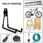 Garage Hooks, 12 Pack Wall Storage Hooks with 2 Extension Cord Storage Straps, Heavy Duty Tool Hangers for Utility Organizations, Wall Mount Holders for Garden Lawn Tools, Ladders, Bike (Black) Garage Hooks, 12 Pack Wall Storage Hooks with 2 Extension Cord Storage Straps, Heavy Duty Tool Hangers for Utility Organizations, Wall Mount Holders for Garden Lawn Tools, Ladders, Bike (Black)
