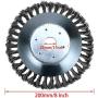 SOFW Wire Trimmer Blade Steel Wire Wheel Garden Brush Lawn Mower Cutter Blade Trimmer Metal Blades Trimmer Head Garden Grass Trimmer Head