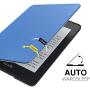 MoKo Case Fits Kindle Paperwhite (10th Generation, 2018 Releases), Lightweight PU Leather Cover Stand Shell with Hand Strap for Amazon Kindle Paperwhite 2018 E-Reader - Blue