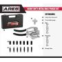 ARES 10005 - Metal Hole Punch Set - 3/32-Inch to 9/32-Inch Punches and Dies Included - For Aluminum, Brass, and Steel Sheet Metal and More ARES 10005 - Metal Hole Punch Set - 3/32-Inch to 9/32-Inch Punches and Dies Included - For Aluminum, Brass, and Steel Sheet Metal and More