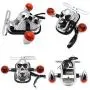 HTTMT- Chrome Amer Metal Skull Brake Tail Light Signal Compatible with Bobber Choppers Motorcycle Bike [P/N: XH3118B-B-01-CD+AMBER]