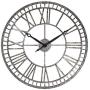 PresenTime & Co Modern Farmhouse Series, Kensington Metal Wall Clock, 24 inch, Galvanized Finish