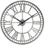 PresenTime & Co Modern Farmhouse Series, Kensington Metal Wall Clock, 24 inch, Galvanized Finish