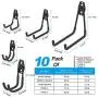 Garage Hooks, 12 Pack Wall Storage Hooks with 2 Extension Cord Storage Straps, Heavy Duty Tool Hangers for Utility Organizations, Wall Mount Holders for Garden Lawn Tools, Ladders, Bike (Black) Garage Hooks, 12 Pack Wall Storage Hooks with 2 Extension Cord Storage Straps, Heavy Duty Tool Hangers for Utility Organizations, Wall Mount Holders for Garden Lawn Tools, Ladders, Bike (Black)