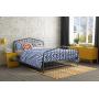 Novogratz Bushwick Metal Bed with Headboard and Footboard | Modern Design | Queen Size - Grey
