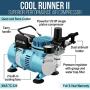 Master Airbrush Cool Runner II Dual Fan Air Compressor Professional Airbrushing System Kit with 3 Airbrushes, Gravity and Siphon Feed - 6 Primary Opaque Colors Acrylic Paint Artist Set - How to Guide
