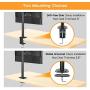 ErGear Monitor Mount for 13-27'' Computer Screens, Improved LCD/LED Monitor Riser, Height/Angle Adjustable Single Desk Mount Stand,Holds up to 17.6lbs, Black - EGCM12