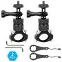 (2PCS) Tytyp Compatible for Gopro Bike/Bicycle/Motorcycle Handlebar Mount, Bike Mounts, All-Aluminum Metal Construction, 360 Degree Rotation Sturdy Little Unit Handlebar (2PCS) Tytyp Compatible for Gopro Bike/Bicycle/Motorcycle Handlebar Mount, Bike Mounts, All-Aluminum Metal Construction, 360 Degree Rotation Sturdy Little Unit Handlebar