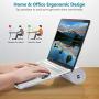 Laptop Notebook Stand Computer Stand 2 USB Port Charging Aluminum Computer Riser, Metal Holder Compatible with MacBook Air Pro, Dell XPS, Lenovo More 10-15.6'' Laptops.