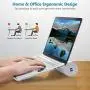 Laptop Notebook Stand Computer Stand 2 USB Port Charging Aluminum Computer Riser, Metal Holder Compatible with MacBook Air Pro, Dell XPS, Lenovo More 10-15.6'' Laptops.