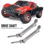 T best RC Rear Drive Shaft Set, 1/10 RC Metal CVD Transmission Shaft Fit for Traxxas Slash Car NSV775(Titanium)