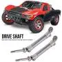 T best RC Rear Drive Shaft Set, 1/10 RC Metal CVD Transmission Shaft Fit for Traxxas Slash Car NSV775(Titanium)