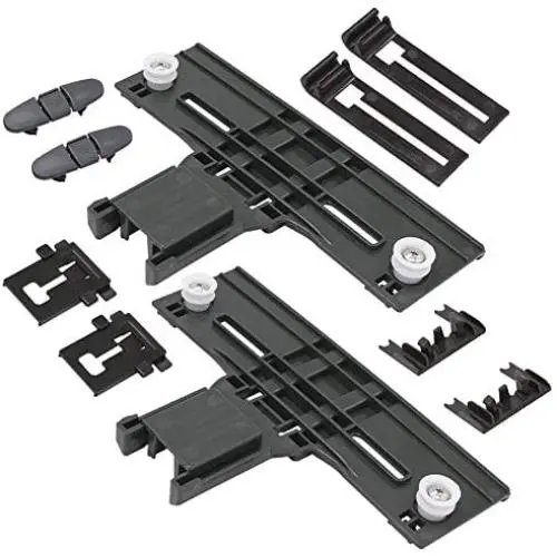 W10350376 Dishwasher Upper Top Rack Adjuster Parts Kit With W10250160 w10195840 Dishwasher Top Rack w10195839 Dish Rack Adjuster W10508950 Compatible with Whirlpool