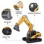TEMA1985 Remote Control Excavator Toys with Metal Shovel 15 Channel Full Functional RC Construction Vehicles with Lights & Sound 2.4Ghz 2 Batteries Construction Tractor for Boys Girls Kids TEMA1985 Remote Control Excavator Toys with Metal Shovel 15 Channel Full Functional RC Construction Vehicles with Lights & Sound 2.4Ghz 2 Batteries Construction Tractor for Boys Girls Kids