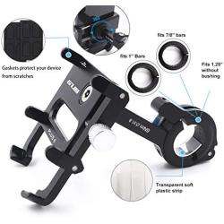 GUB Bicycle & Motorcycle Phone Mount, Aluminum Alloy Bike Phone Holder with 360° Rotation for iPhone 11 12 Pro Max Mini X XR Xs 8 Plus, Samsung S20 S10/S6/Note20/10/9/8 GPS Mount 4-7 Inch