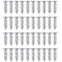 Hulless 2.4 x 1.5 Inch Metal Flat Straight Brace Bracket 1.2 MM Thickness Metal Flat Straight Mending Plates Fixing Corner Brace for Furniture, Wood, Shelves, Cabinet, 10 Pcs