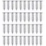 Hulless 2.4 x 1.5 Inch Metal Flat Straight Brace Bracket 1.2 MM Thickness Metal Flat Straight Mending Plates Fixing Corner Brace for Furniture, Wood, Shelves, Cabinet, 10 Pcs