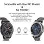 Shangpule Compatible Gear S3 bands, Galaxy Watch 3 45mm Band Galaxy Watch 46mm Bands, 22mm Stainless Steel Metal Replacement Strap Bracelet Compatible Samsung Gear S3 Classic and S3 Frontier Smartwatch (Blue)