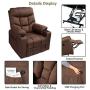 oneinmil Power Lift Chair Electric Recliner for Elderly,Massage Sofa Chairs with Side Pocket and Cup Holders, Remote Control,USB Ports, Brown