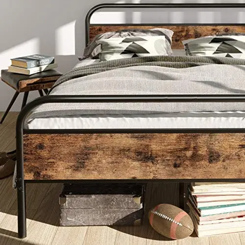 IRONCK Full Size Bed Frame with Headboard, Metal Bed Frame Full Size with 16 Heavy Duty Steel Slats and 10 Legs, More Stronger, Noise-Free, No Box Spring Needed IRONCK Full Size Bed Frame with Headboard, Metal Bed Frame Full Size with 16 Heavy Duty Steel Slats and 10 Legs, More Stronger, Noise-Free, No Box Spring Needed