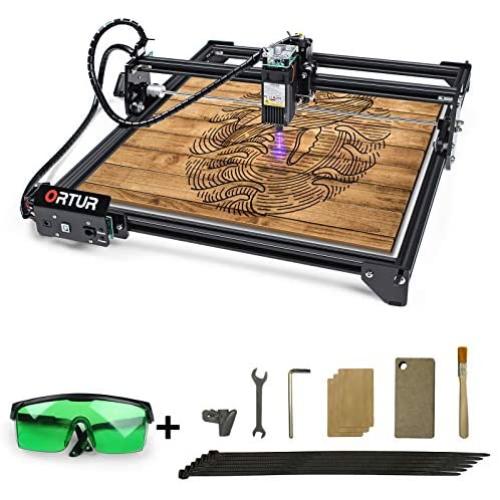 ORTUR Laser Master 2, Laser Engraver CNC, Laser Engraving Cutting Machine, DIY Laser Marking for Metal with 32-bit Motherboard LaserGRBL(LightBurn), 400x430mm Large Engraving Area (LU1-4)