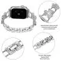 Ritastar Rhinestone Bracelet for Apple Watch Band Stainless Steel Women,Girly Dressy Wristband Jewelry Strap with Fashion Bling Czech Diamonds,Adjustable Metal Buckle for 40mm 38mm Series 6,5,4,3,2,1
