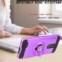 ZTE ZMAX One (Z719DL)/ZTE Grand X4/ZTE Blade Spark Z971 Case with HD Phone Screen Protector,Ymhxcy 360 Degree Rotating Ring & Bracket Dual Layer Resistant Back Cover for ZTE Grand X 4 Z956-ZH Purple