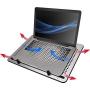 Thermaltake Massive A21 Aluminum Panel Single 200mm Fan 10”-17” Laptop Notebook Cooling Pad CL-N011-PL20BL-A, Black